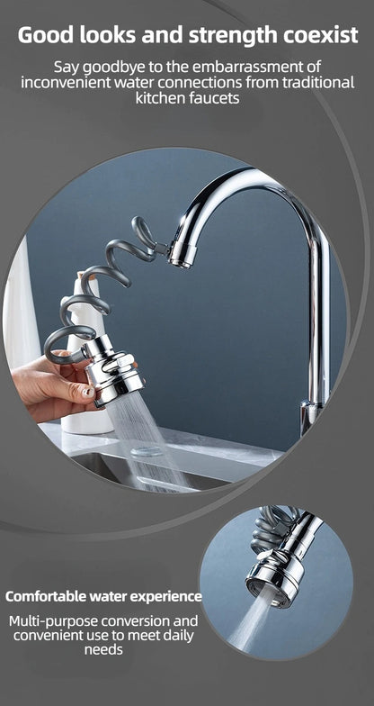 3 Modes Sink Faucet 360 Degree Rotation Filter Extension Tube Shower Water Saving Tap Universal Kitchen Gadgets Accessories