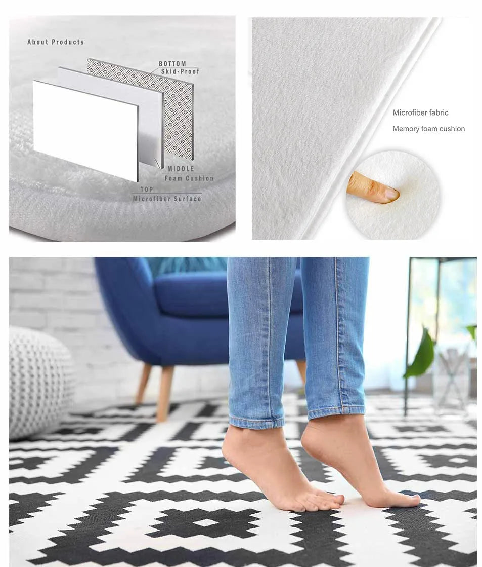 Modern Abstract Style Large Living Room Carpet Decoration Home Rugs for Bedroom Non-slip Lounge Rug Mat for Children Washable