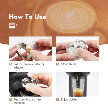 Coffee capsule adapter for Vertuo Next/Vertuo pop/Vertuoline GCA1 coffee machine to be used with original capsules iCafilas