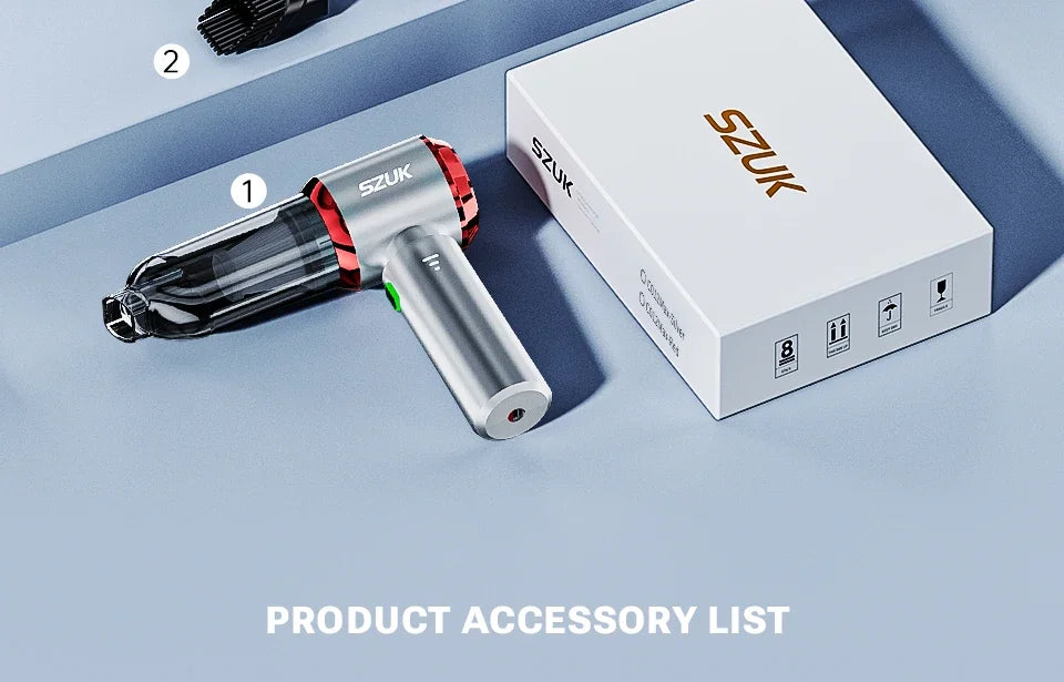 SZUK 18000PA Mini Car Vacuum Cleaner Wireless Handheld Cleaning Machine for Keyboard Powerful Portable Vacuum Cleaner for Car