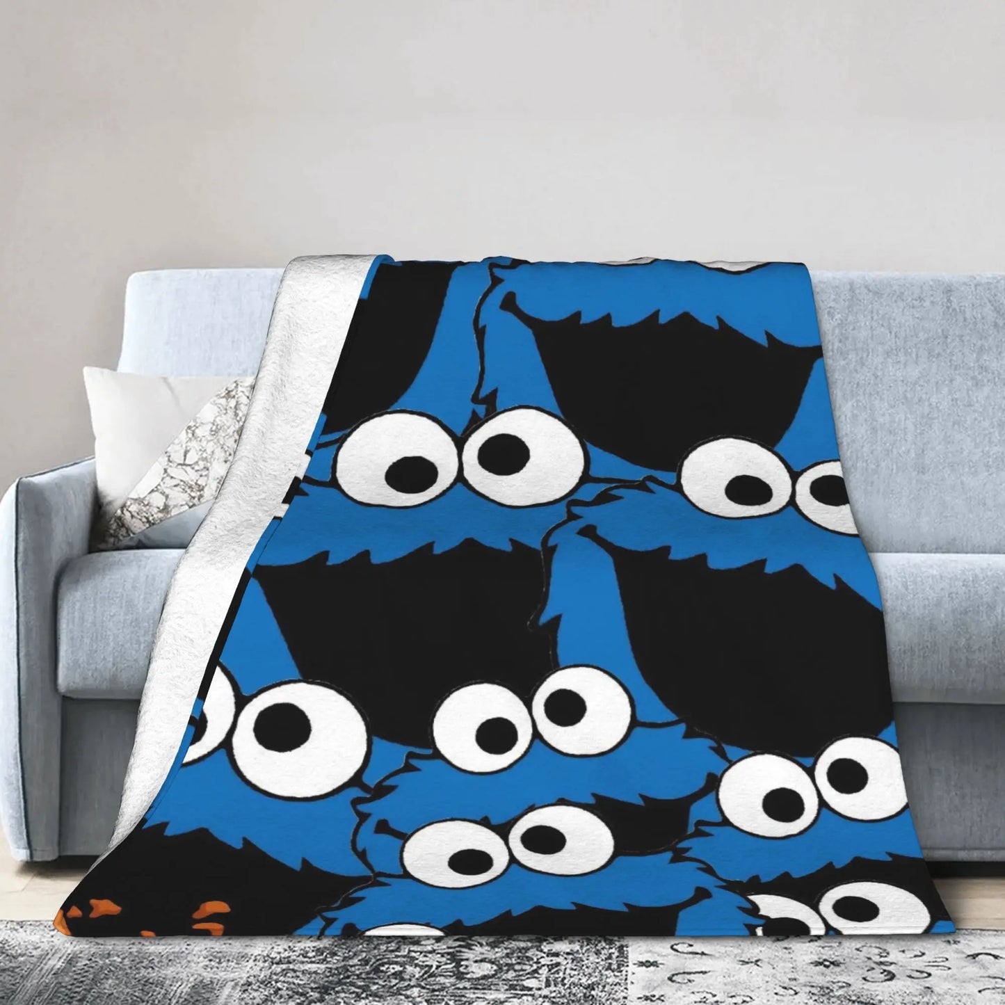 Cookie Monsters Blankets  Soft Warm Street Trend Plush Throw Blanket For Students Outdoor Flannel Bedspread Bed Cover
