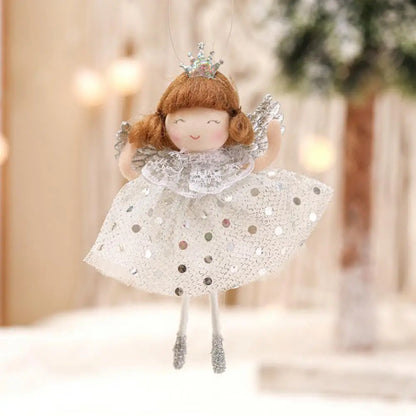 Lovely Angel Doll Attractive Hanging Pendant Colorful Vivid Christmas Doll Xmas Tree Ornament