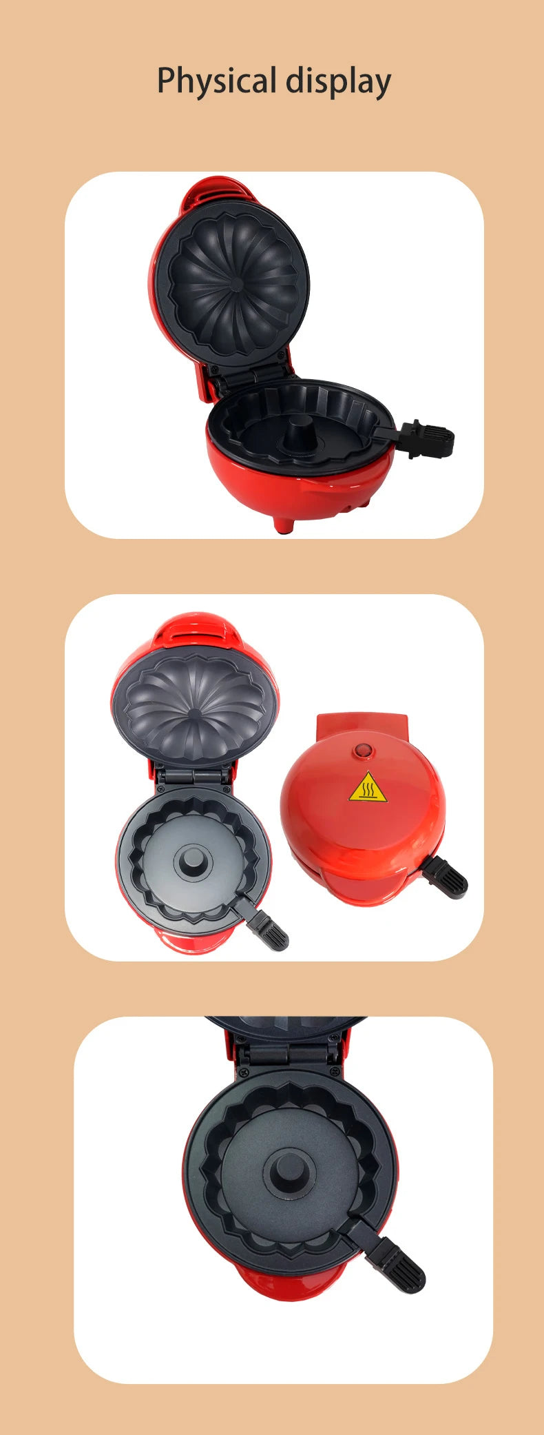 DMWD Electric Cake Maker Mini Waffles Bowl Breakfast Machine Non-Stick Cupcake Muffin Oven Pumpkin Pie Molds Egg Cake 110V/220V