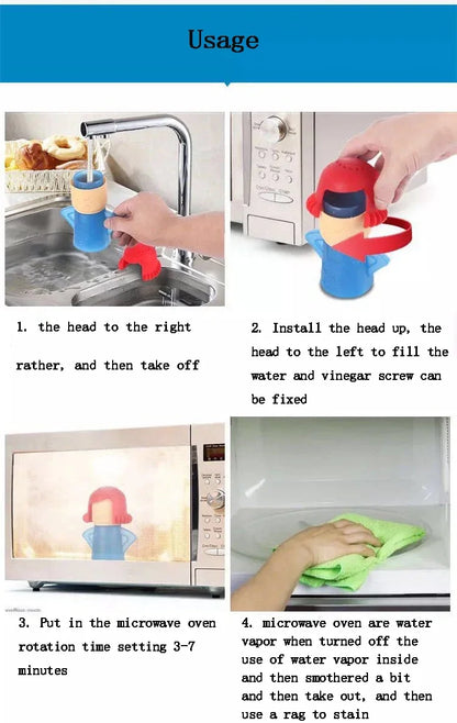1pcMicrowave Oven Cleaner Easy Cleaning Microwave Oven Steam Cleaner Kitchen Appliances Refrigerator Cleaning  cleaning supplies