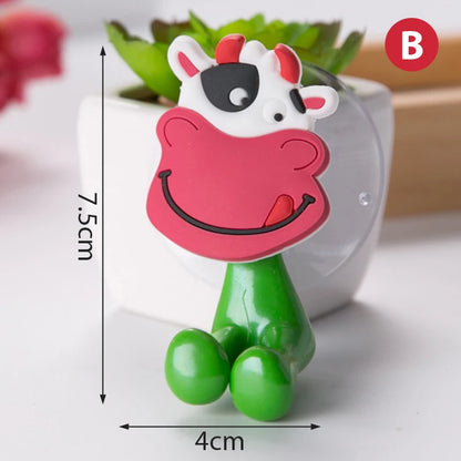Suction Cup Toothbrush Holder Bathroom Accessories Set Tool Wall Suction Holder Animal Cute Cartoon Animals