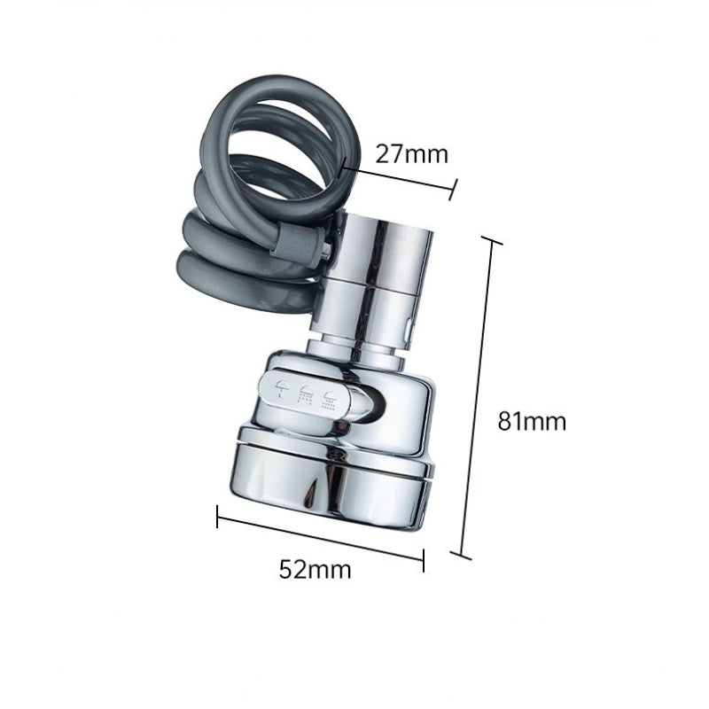 3 Modes Sink Faucet 360 Degree Rotation Filter Extension Tube Shower Water Saving Tap Universal Kitchen Gadgets Accessories