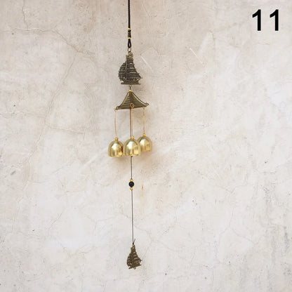 1Pc Antique Wind Chime Copper Yard Garden Outdoor Living Decoration Metal Wind Chimes Outdoor Chinese Oriental Lucky Metal Decor