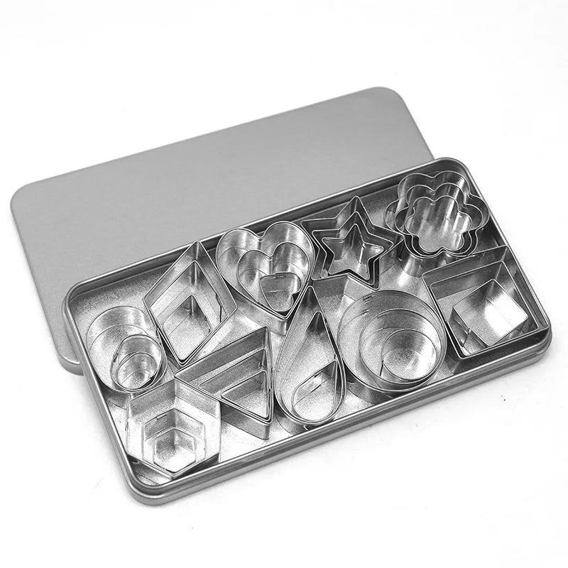 Stainless Steel Sugar Biscuit Press Stamp Embosser Cookie Cutter DIY Fondant Cake Mold Pastry Decor Baking Accesories