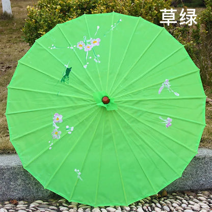 1pcs Chinese art umbrella bamboo frame silk parasol for wedding birthday party bride bridemaid hand-painted flower design