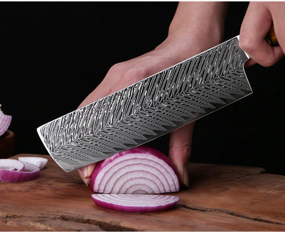 XITUO Luxury Damascus Kitchen Knife Set Japan Chef Santoku Knife Cleaver Paring Bread Knife Featured Resin Synthesis Handle