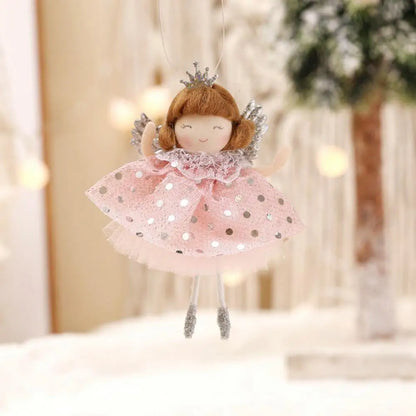 Lovely Angel Doll Attractive Hanging Pendant Colorful Vivid Christmas Doll Xmas Tree Ornament