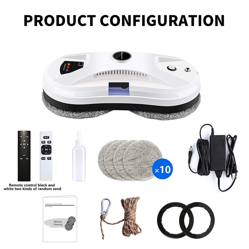DIVEDEER Window Cleaning Robot  High Suction Intelligent Electric Window Cleaner Water Jet Vacuum Cleaner