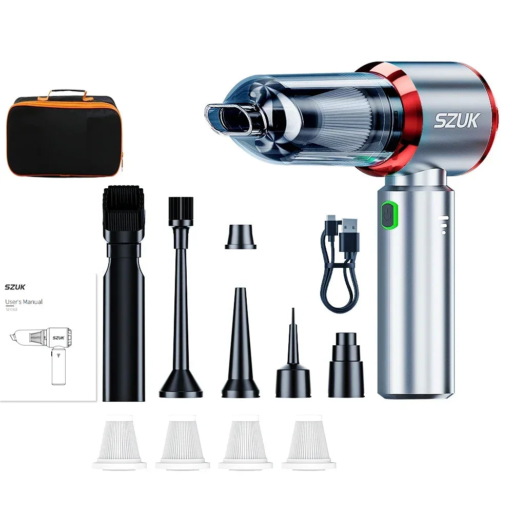 SZUK 18000PA Mini Car Vacuum Cleaner Wireless Handheld Cleaning Machine for Keyboard Powerful Portable Vacuum Cleaner for Car