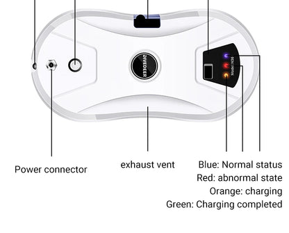 DIVEDEER Window Cleaning Robot  High Suction Intelligent Electric Window Cleaner Water Jet Vacuum Cleaner