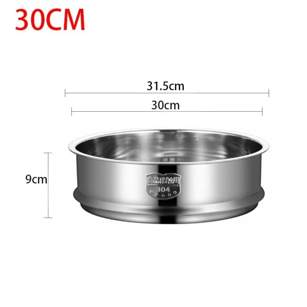 304 Stainless Steel Steamer Basket 16-32cm Thickened Pot Steaming Grid Safe Material Thicken Strainer Food Steam Rack