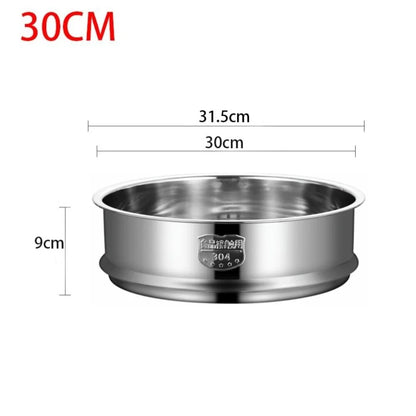 304 Stainless Steel Steamer Basket 16-32cm Thickened Pot Steaming Grid Safe Material Thicken Strainer Food Steam Rack