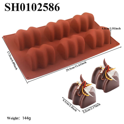 Chrysanthemum Cocoa Bean Pudding Cup Cherry Blossom Design Silicone Cake Mold Chocolate Mould Kitchen Dessert Decorating Tools