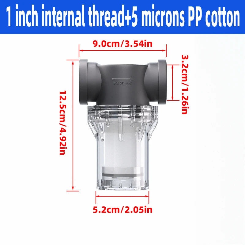 Purifier Output Universal Shower Filter PP Cotton Shower Strainer Faucet Water Heater Purification Kitchen Bathroom Fittings