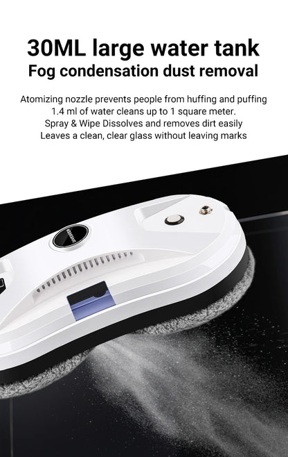 DIVEDEER Window Cleaning Robot  High Suction Intelligent Electric Window Cleaner Water Jet Vacuum Cleaner