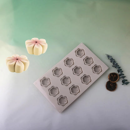 Chrysanthemum Cocoa Bean Pudding Cup Cherry Blossom Design Silicone Cake Mold Chocolate Mould Kitchen Dessert Decorating Tools