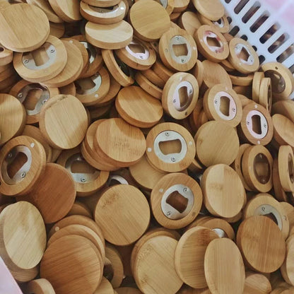 25/45pcs Bamboo Blank DIY Bottle Opener Suitable For Bar Or Household Barware Tool Wedding Favors Bottle Opener for Guests