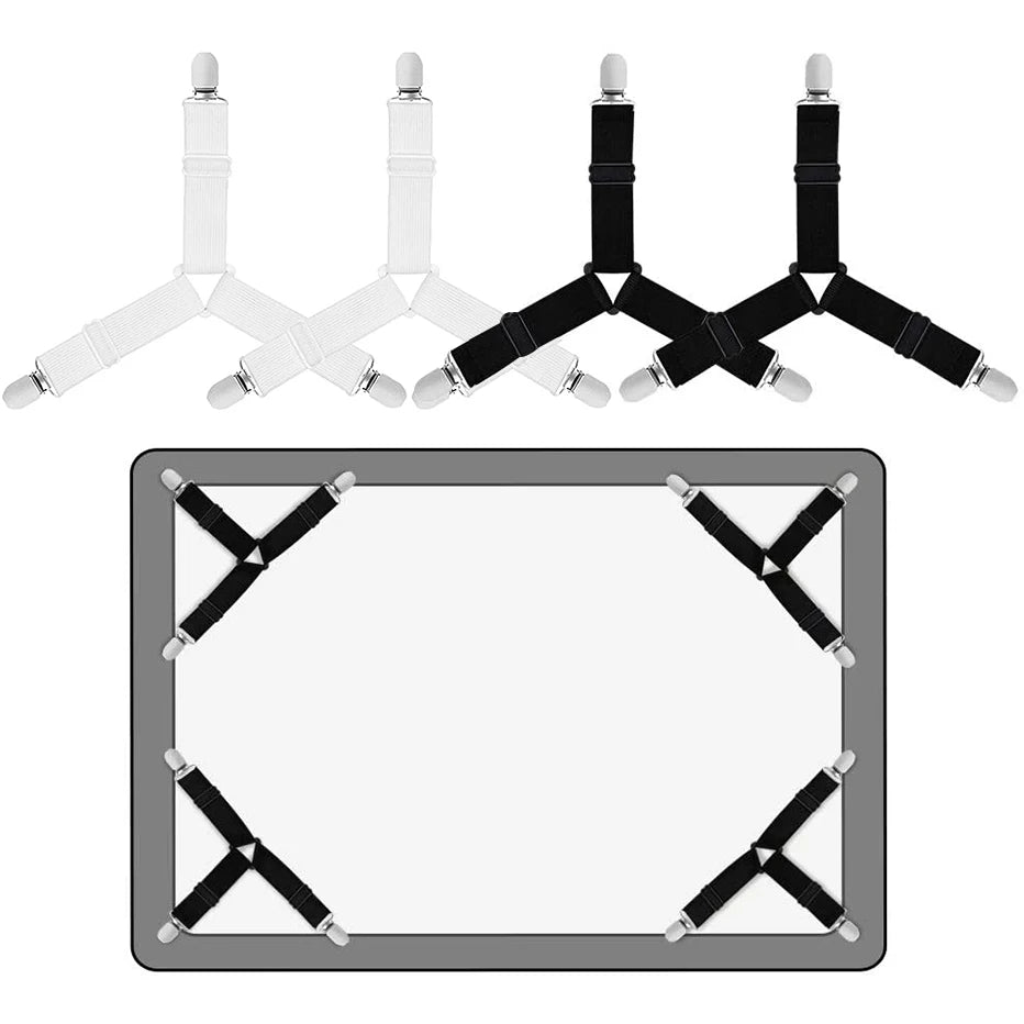 Home Adjustable Elastic Bed Sheet Fixing Clip Sofa Mattress Cover Corner Holder Clip Fastener Mattress Feets Organize Gadgets
