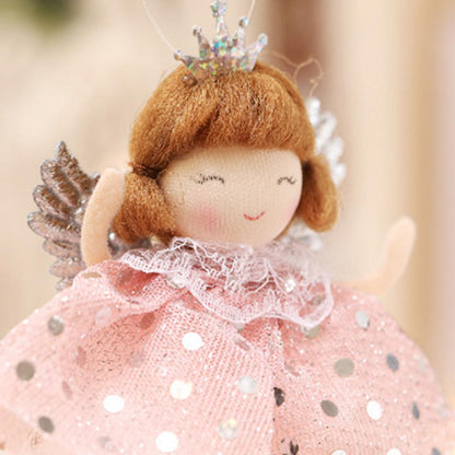 Lovely Angel Doll Attractive Hanging Pendant Colorful Vivid Christmas Doll Xmas Tree Ornament