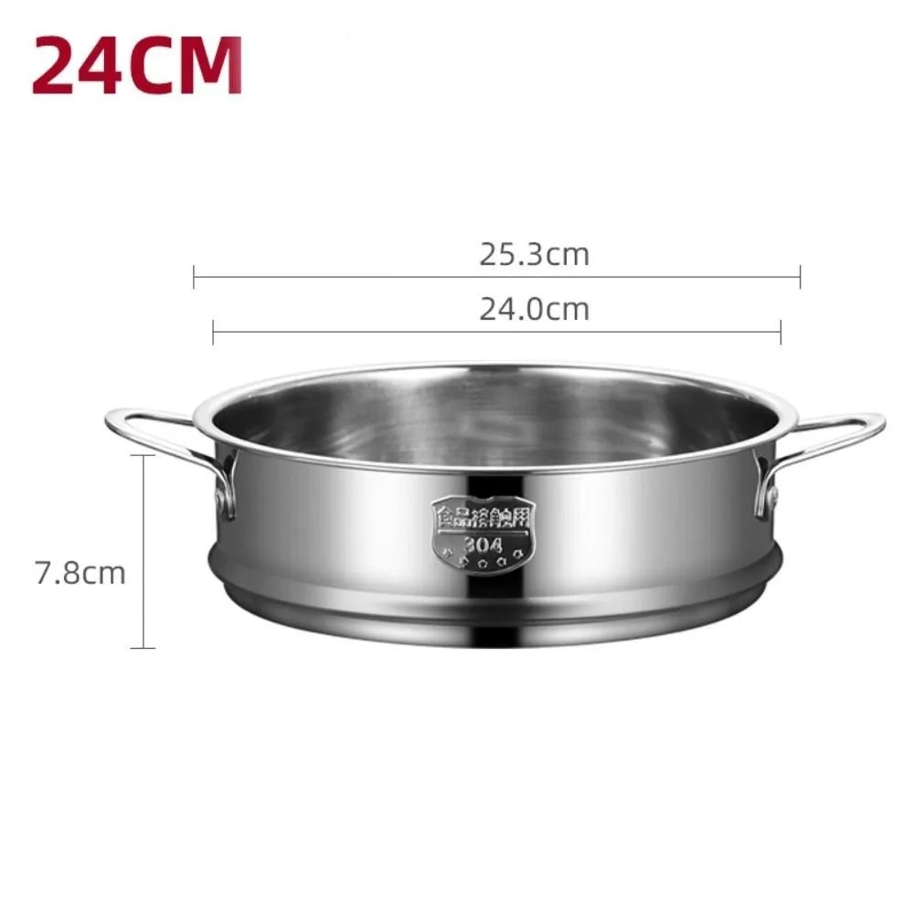 304 Stainless Steel Steamer Basket 16-32cm Thickened Pot Steaming Grid Safe Material Thicken Strainer Food Steam Rack