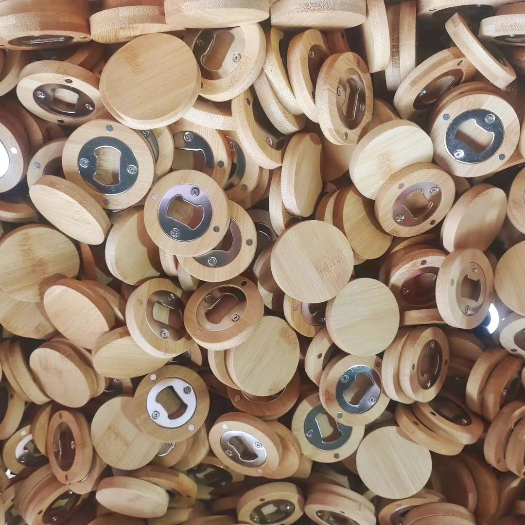 25/45pcs Bamboo Blank DIY Bottle Opener Suitable For Bar Or Household Barware Tool Wedding Favors Bottle Opener for Guests