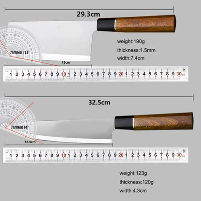 Japanese Chef's Knife Sushi Sashimi Knife Stainless Steel Kitchen Slicing Nakiri Knife 5Cr15 Blade Wood Handle Kitchen Tools
