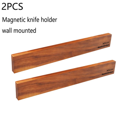 WXCOO Magnetic Knife Holder for Wall Wood Knife Strip Storage  Strong Magnetic Knife Strip for Kitchen Utensil Organizer
