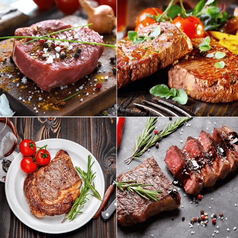 Meat Tenderizer Hammer, Stainless Steel Steak Metal Mallet Kitchen Tool Heavy Duty Durable Double-Sided Meat Tenderizer