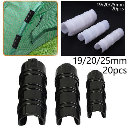 20Pcs 19/20/25mm Clip Plant Greenhouse Film Clips Fixed Pipe Frame Tube Clamp Garden Greenhouses Supplies