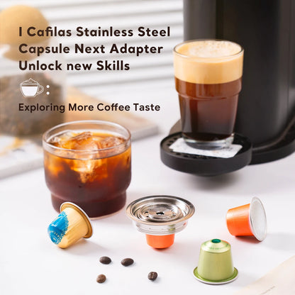 Coffee capsule adapter for Vertuo Next/Vertuo pop/Vertuoline GCA1 coffee machine to be used with original capsules iCafilas