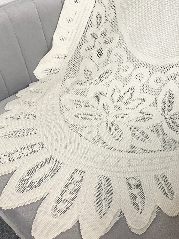 No-Drill Lace Door Curtain Bedroom Living Room Kitchen Partition Semi-Bli Entrance European Sle Fabric Door Curtain