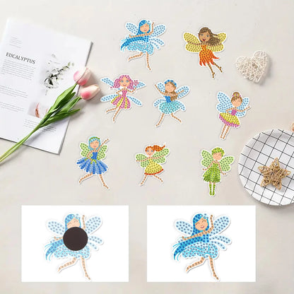 8pcs/Set Diamond Painting Magnets for Refrigerator Diamond Art Fridge Magnets for Adults Diamond Art Refrigerator Magnets Kits
