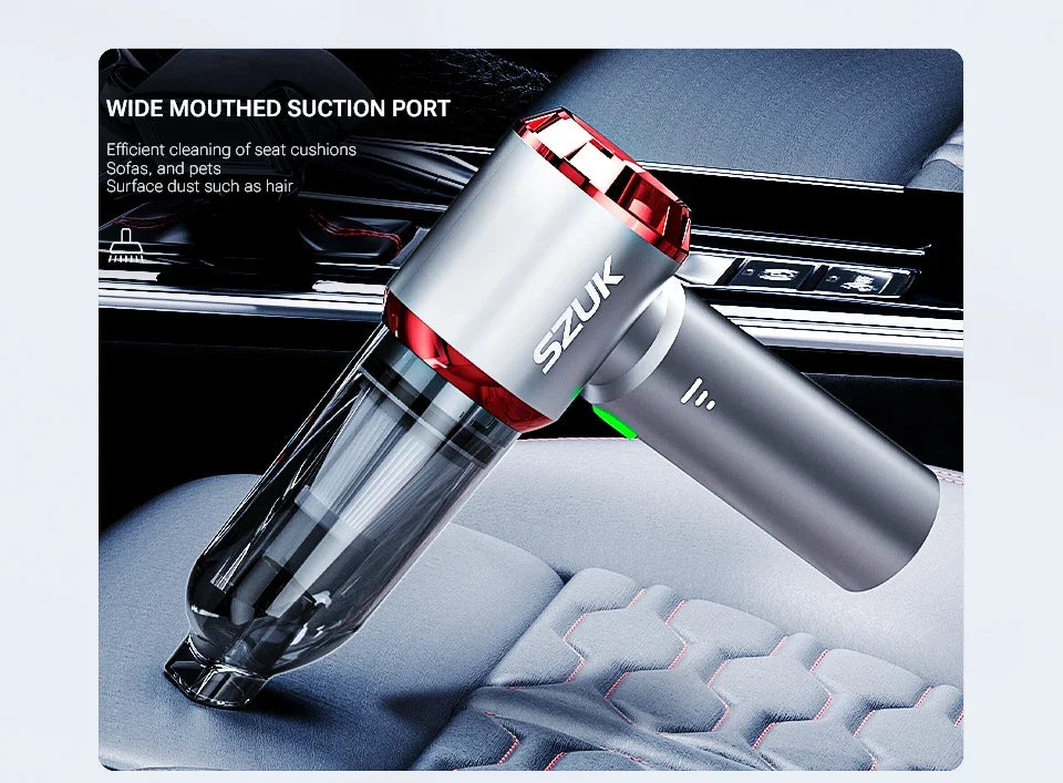 SZUK 18000PA Mini Car Vacuum Cleaner Wireless Handheld Cleaning Machine for Keyboard Powerful Portable Vacuum Cleaner for Car