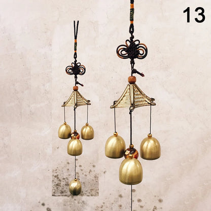 1Pc Antique Wind Chime Copper Yard Garden Outdoor Living Decoration Metal Wind Chimes Outdoor Chinese Oriental Lucky Metal Decor