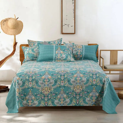 3pcs/Set Home Textile Bed Sheet Set with Pillowcases Cotton Material Lovers Home Room Bedding Flat Sheet Bed Sheet Set