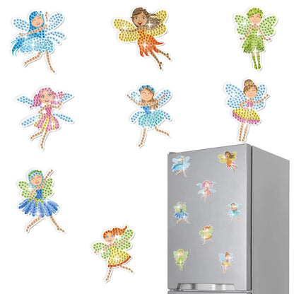 8pcs/Set Diamond Painting Magnets for Refrigerator Diamond Art Fridge Magnets for Adults Diamond Art Refrigerator Magnets Kits