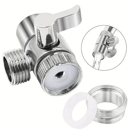 Universal Faucet Splitter for Kitchen Bathroom Toilet and Shower Diverter Valve Water Tap Connector with Easy Switch Adapter