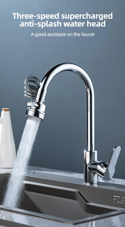 3 Modes Sink Faucet 360 Degree Rotation Filter Extension Tube Shower Water Saving Tap Universal Kitchen Gadgets Accessories