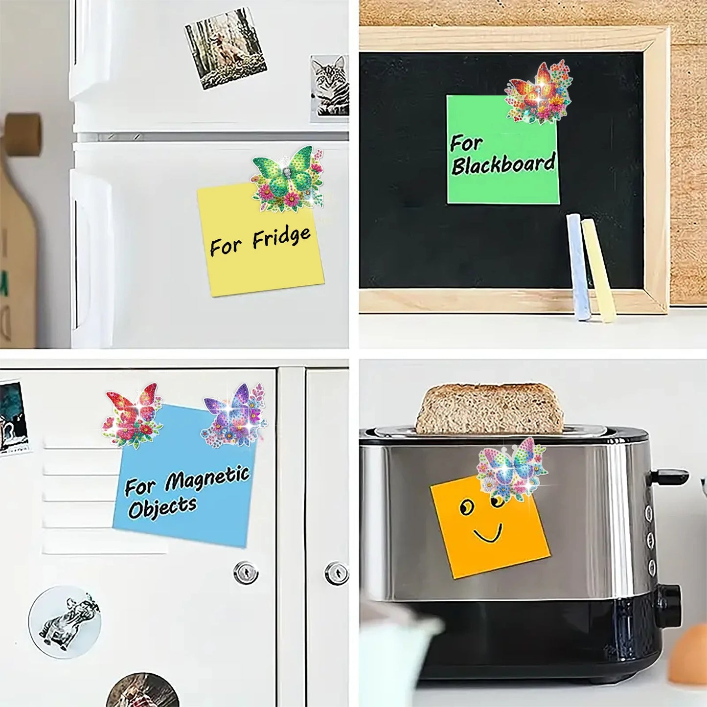 8pcs/Set Diamond Painting Magnets for Refrigerator Diamond Art Fridge Magnets for Adults Diamond Art Refrigerator Magnets Kits