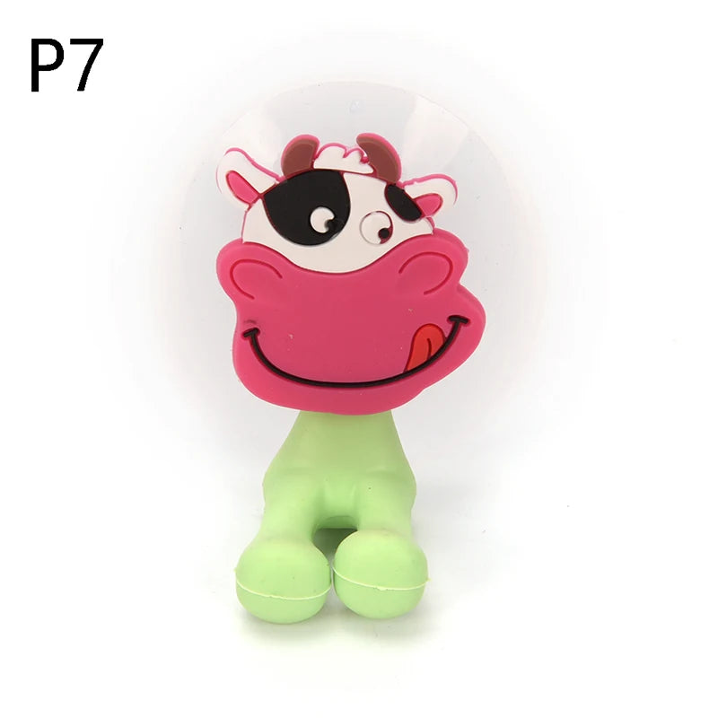 Suction Cup Toothbrush Holder Bathroom Accessories Set Tool Wall Suction Holder Animal Cute Cartoon Animals