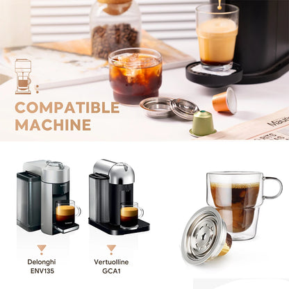Coffee capsule adapter for Vertuo Next/Vertuo pop/Vertuoline GCA1 coffee machine to be used with original capsules iCafilas