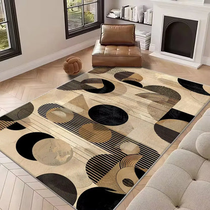 Modern Abstract Style Large Living Room Carpet Decoration Home Rugs for Bedroom Non-slip Lounge Rug Mat for Children Washable