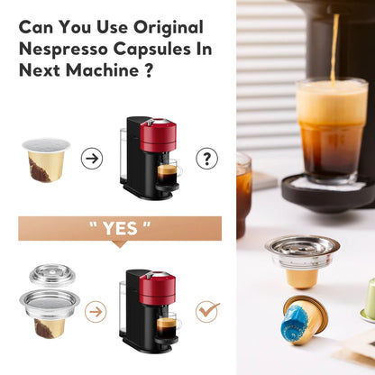 Coffee capsule adapter for Vertuo Next/Vertuo pop/Vertuoline GCA1 coffee machine to be used with original capsules iCafilas