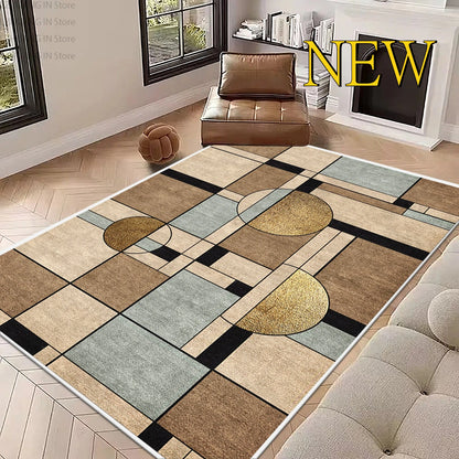 Modern Abstract Style Large Living Room Carpet Decoration Home Rugs for Bedroom Non-slip Lounge Rug Mat for Children Washable
