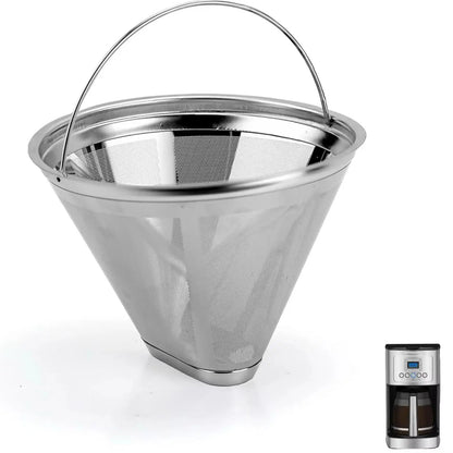 Reusable Coffee Filter Compatible with Cuisinart Coffee Maker, 304 Stainless Steel Mesh Permanent Filter for Cuisinart 10-14cup