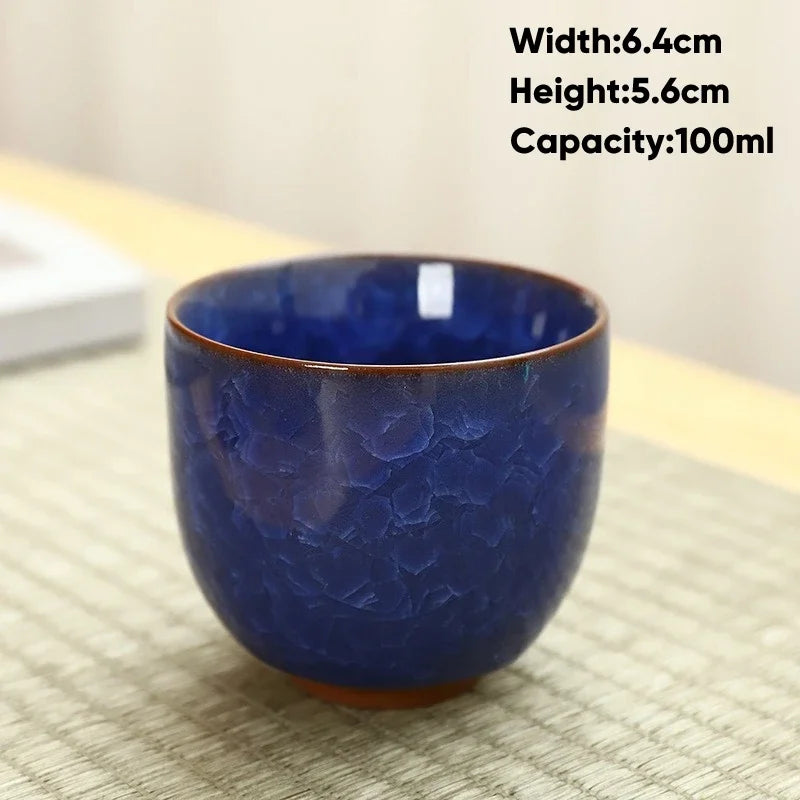 Ice Cracking Style Ceramic Tea Cup,Pottery Espresso Coffee Cups,Porcelain Kung Fu Teacup,Ceramics Sake Mug,Tea Bowl,Wholesale